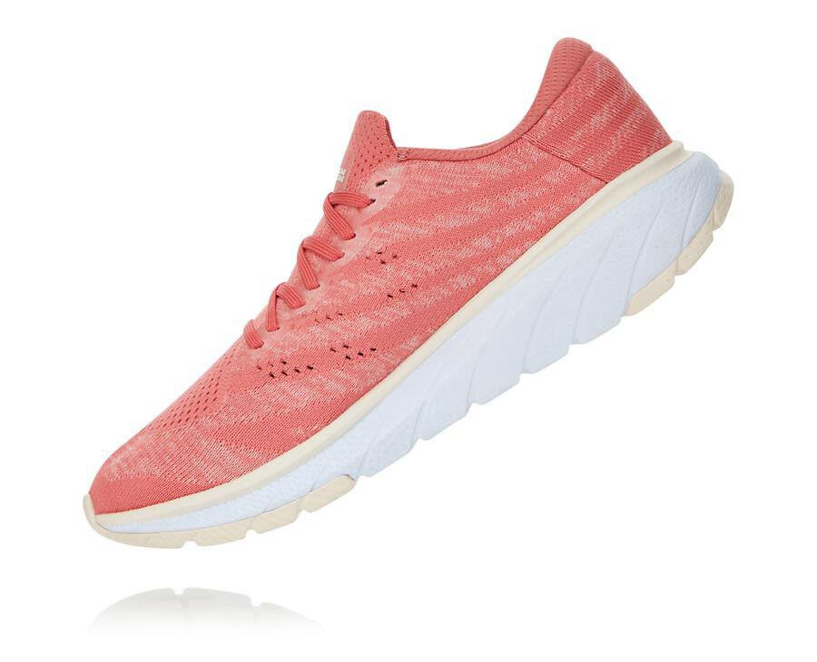 Zapatillas Asfalto Hoka One One Mujer - Cavu 3 - Naranjas/Blancas - QJW106938